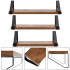 Sienas plauktu komplekts, 3 gab. HF0049 30/35/40x12x9 cm