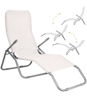 Gravitācijas dārza atpūtas krēsls „zero gravity” Springos GC0032 ecru