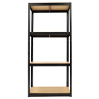 Cinkots metāla plaukts, 4 līmeņi, līdz 700 kg, Springos® HA5283, 174 x 80 x 40 cm