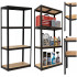 Cinkots metāla plaukts, 4 līmeņi, līdz 700 kg, Springos® HA5283, 174 x 80 x 40 cm