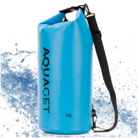 Ūdensizturīgs maiss–mugursoma, 2 siksnas, IPX6, zils, Aquaget AQ0023, 20 L