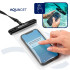Ūdensizturīgs telefona maciņš ar kakla auklu, IPX8, caurspīdīgs/melns, Aquaget® AQ0025