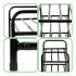Springos® apavu plaukts, melns, 66 × 28 × 53 cm, HA7582