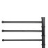 Dvieļu statīvs ar 3 turētājiem, melns, matēts, Springos® TS0005