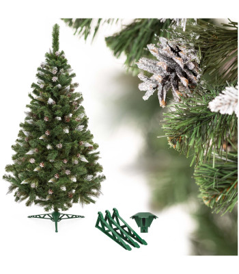 Springos Diamond Pine mākslīgā Ziemassvētku priede ar sniega efektu, zaļa, CT0292, 180 cm