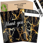 Grezns kurjeru aploksnes sūtījumiem - Thank you, 255x370 mm, melnas