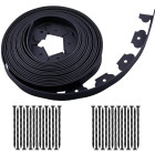 Elastīgi melni zāliena maliņu 40 mm + 30 naglas - 20 metri