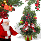 Mākslīgā eglīte uz galda dekoratīva svētku dekorācija 50 cm