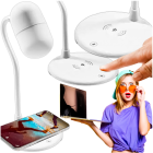 3in1 LED galda lampa ar bezvadu QI lādētāju un Bluetooth skaļruni