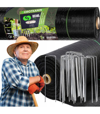 Agroaudums Dārza Paklājs Melns, 50 m x 1,1 m, 90 g