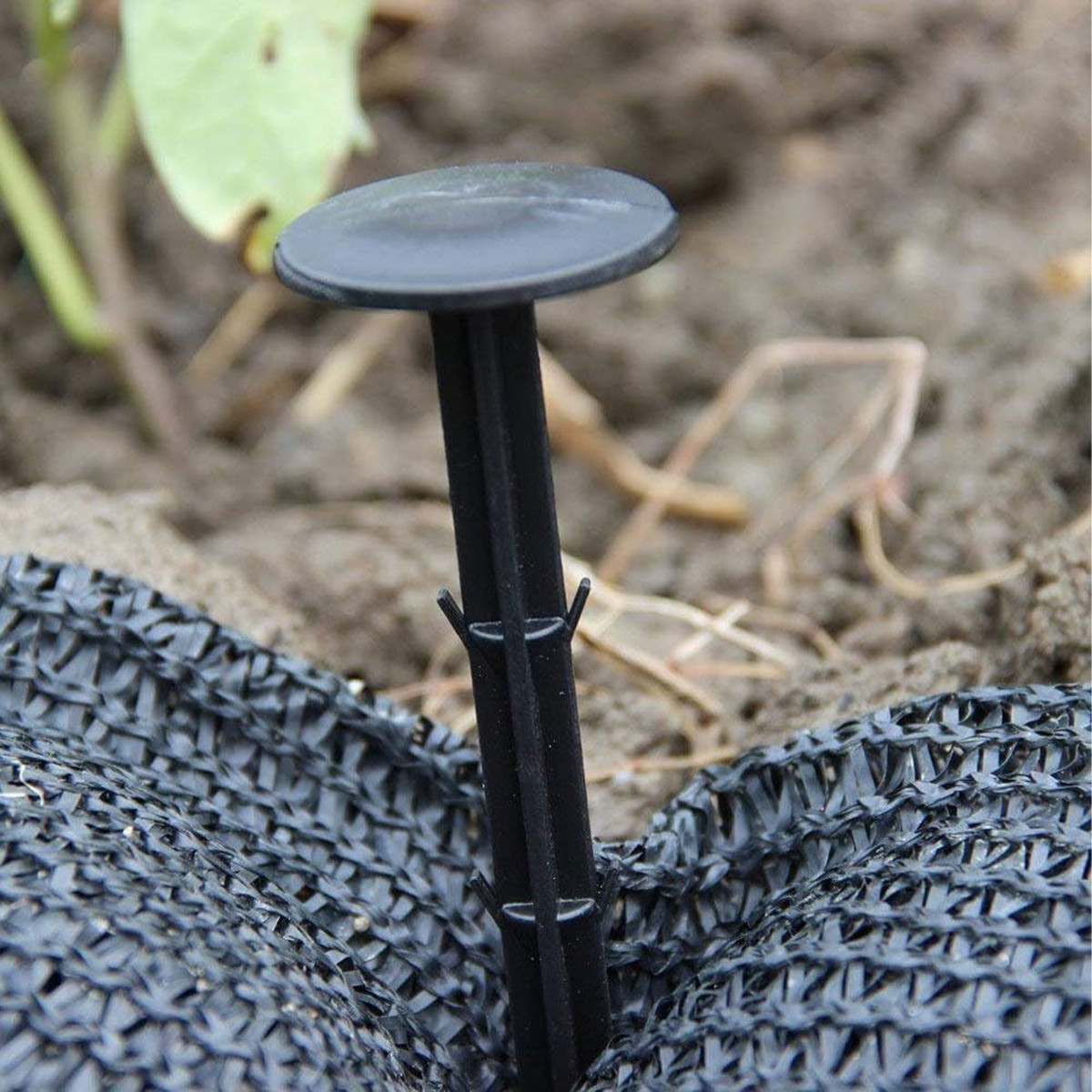 Agroplēves stiprināšanas tapas ar āķiem, 15 cm, 50 gab., melnas