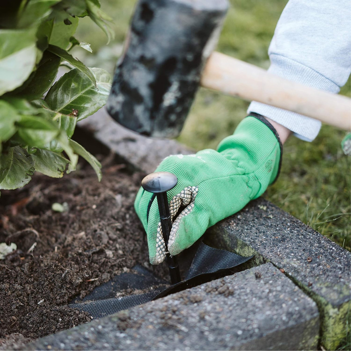 Agroplēves stiprināšanas tapas ar āķiem, 15 cm, 50 gab., melnas