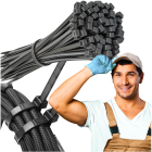 Stipras plastmasas siksnas 4x100mm 50 gab.