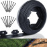 Elastīgas zāliena apmales 60 mm ar 30 enkurus - 20 metrus melnā krāsā