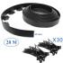Elastīgas zāliena apmales 60 mm ar 30 enkurus - 20 metrus melnā krāsā