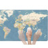 Liela Spēļu Pele un Klaviatūras Paklājiņš Pasaules Karte 40 x 90 cm