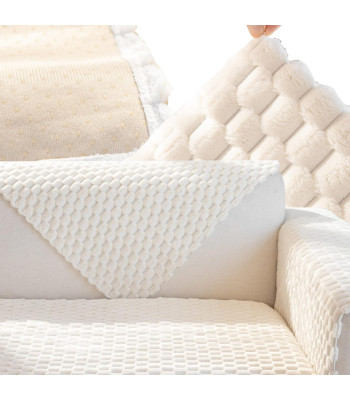 Neslīdošs elastīgs mēbeļu pārvalks, 70 × 70 cm, balts