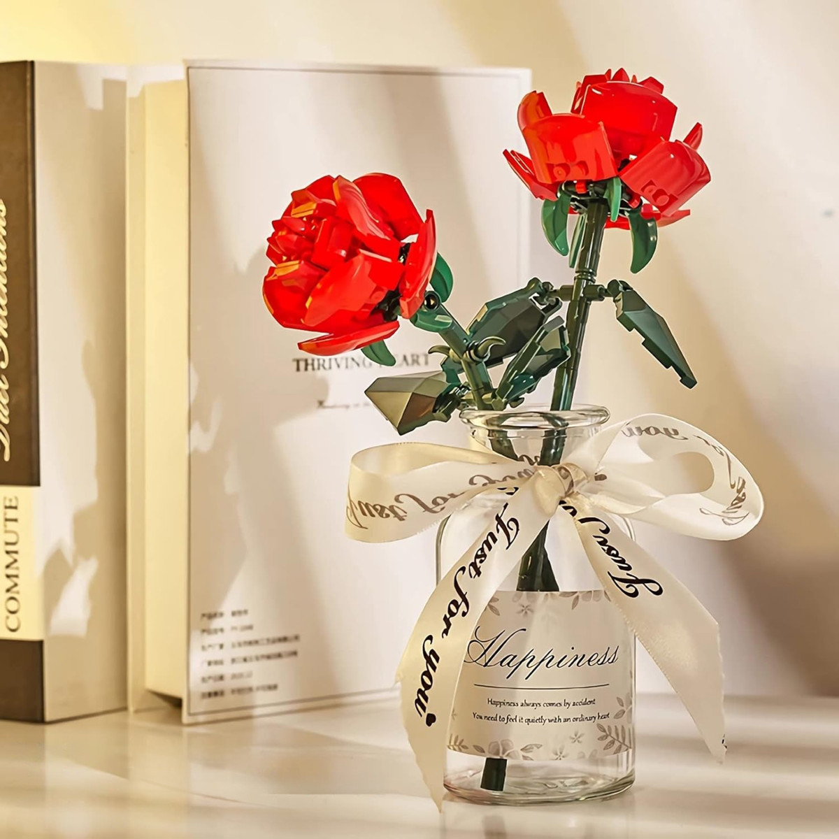 Konstruktīvo klucīšu sarkanā roze