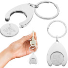 Atslēgu piekariņš - žetons iepirkumu ratiņiem 2-vienā