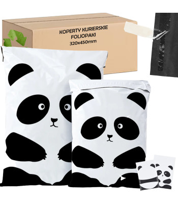 Rotaļīgas kurjera aploksnes sūtījumiem - Panda, 320x450 mm