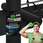 Žoga pārsegs - tīkls no saules un vēja 95%, 1,5x25 m, 180 g/m², grafīts