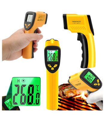 Infrasarkanais lāzera pirometrs – bezkontakta termometrs (-50 °C līdz +550 °C)