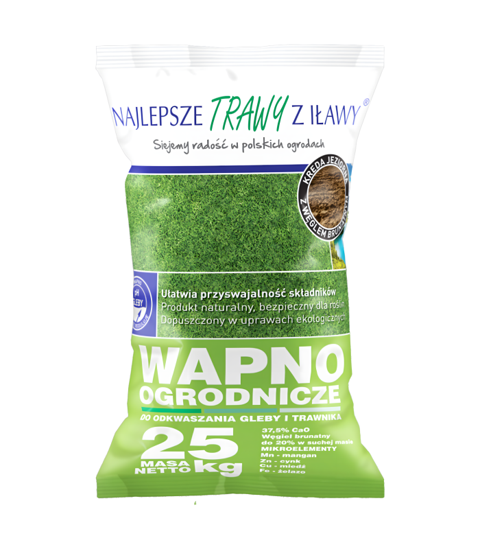 Premium kaļķis augsnes un zāliena atkaļķošanai, ekoloģiskais mēslojums, 25 kg maiss