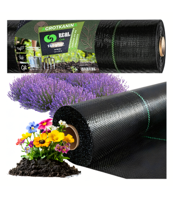 Nezāļu apkarošanas plēve ar UV aizsardzību 140 g/m², 1,6 x 50 m, melna