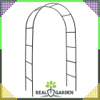 Dārza pergola arku metāla balsts ziediem un dārzeņiem