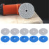 10x Dimanta Pulēšanas Disks 80mm Flīžu Slīpēšanai ar Velcro G50