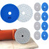 10x Dimanta Pulēšanas Disks 80mm Flīžu Slīpēšanai ar Velcro G50