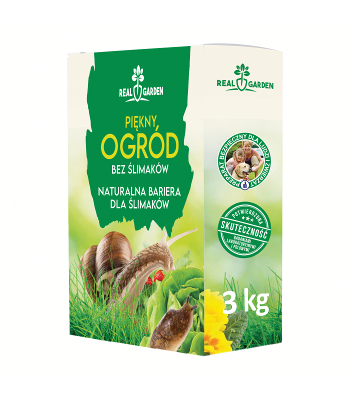 Dabīgas granulas pret gliemežiem un kailgliemežiem, 3 kg, REAL GARDEN