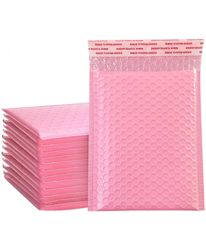 Burbuļplēves aploksnes 200x290 rozā 600 gabali