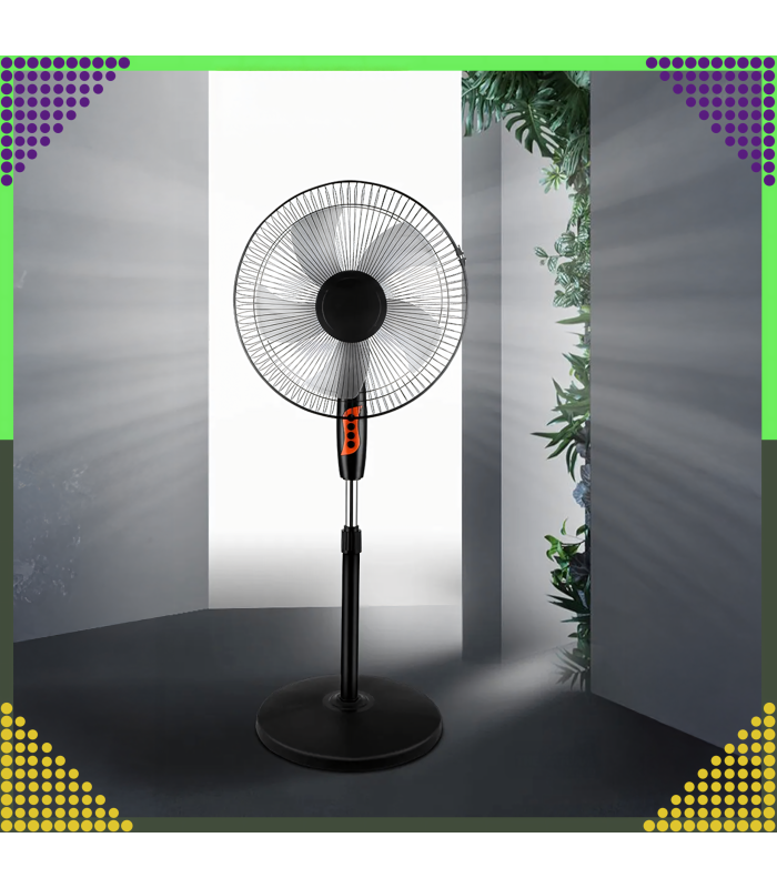 Stāvošs Grīdas Ventilators 5 Lāpstiņas Kluss Spēcīgs Rotējošs