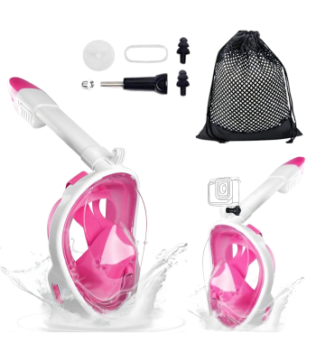Pilnas sejas maska niršanai, peldēšanai un snorkelēšanai baseinā L/XL