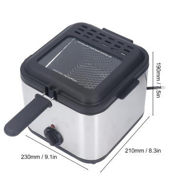 Tradicionālā nerūsējošā tērauda fritēšanas ierīce, 1000 W, 2,5 l