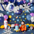 Balonu Girlanda Astronauts
