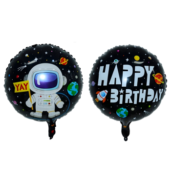 Folijas balonu komplekts dzimšanas dienai Kosmoss astronauts zvaigznes 5 szt.