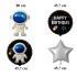 Folijas balonu komplekts "Kosmosa Astronauts" 5 gab.