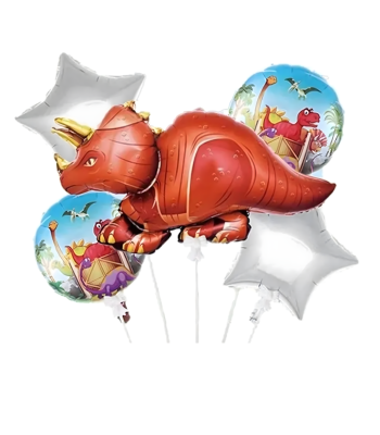 Dzimšanas dienas balonu komplekts Dinozaurs, 5 gab.