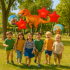Dzimšanas dienas balonu komplekts “Dinozaurs” 5 szt.