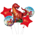 Dzimšanas dienas balonu komplekts Dinozaurs ballītei 5 gab.