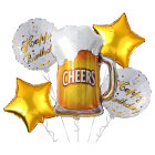 Dzimšanas dienas balonu komplekts svinībām alus kauss Cheers dāvana