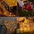 LED Gaismu Aizkars Zvaigznes 100 LED | 10m | Silta Balta Gaisma