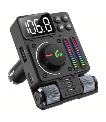 Automašīnas FM raidītājs ar lādētāju Bluetooth 5.3 PD 30W