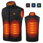Sildāma Veste Bez Piedurknēm Ziemas Jaka Unisex USB Powerbank 2XL