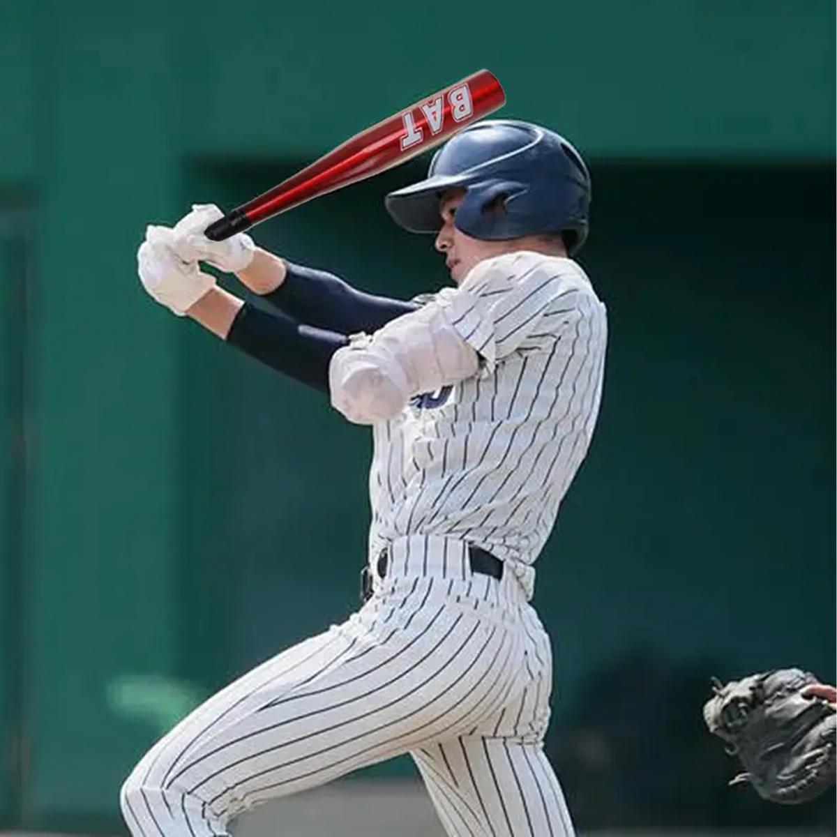 Alumīnija Beisbola Nūja 25" 64cm Treniņiem Sarkanā