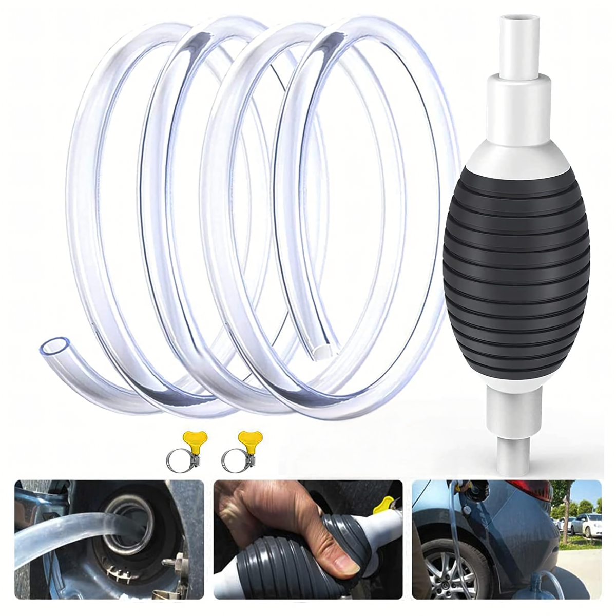 Rokas sūknis degvielai eļļai šķidrumiem ar šļūteni