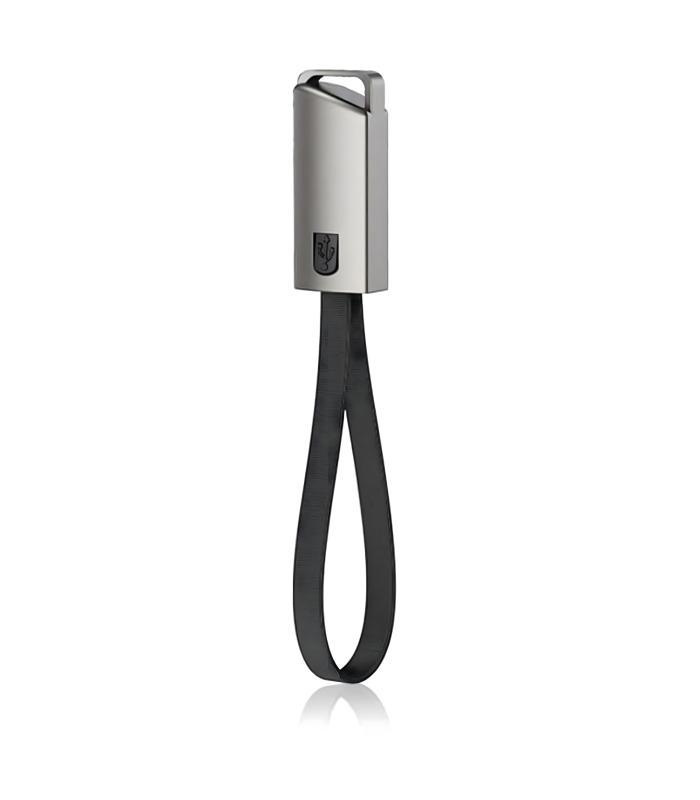 USB-C - USB-A Lādēšanas Kabelis Atslēgu Gredzens