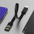 USB-C - USB-A Lādēšanas Kabelis Atslēgu Gredzens